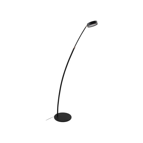 Lucande Lampada da terra dimmerabile (Moderno) colore Nero, in Metallo ad es. Soggiorno & Sala pranzo lampadina inclusa lampada arco pavimento