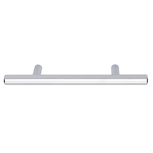 Image of South Main Hardware Euro Bar Cabinet Drawer Pull Handle (3 /8 inch Diameter), 5.38 inch Length (3 inch Hole Center), Polished Chrome, Mounting Hardware Included, 10-Pack