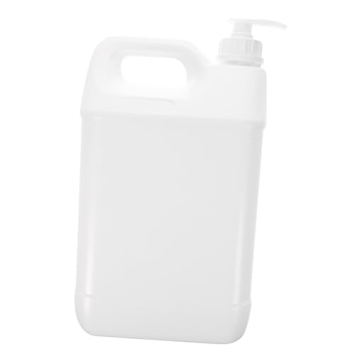 FIXOSHEE Pumpflasche mit Pumpe Weiß Großer Kunststoffbehälter für Chemikalien Lotion Seife mit Dichtem Verschluss und Langem Saugrohr Wiederbefüllbar für Badezimmer und Küche Geeignet
