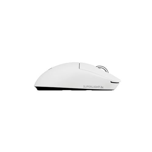 Image of Logitech G PRO X SUPERLIGHT 2c wireless gaming mouse, 53 g pro-grade compact mouse with 5 programmable buttons, USB-C charging, 44K DPI sensor, up to 8 kHz polling for PC /Mac - White