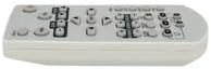 Close-up of the remote control's battery compartment, showing where to insert AAA batteries.