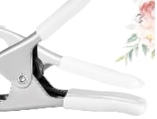 4 Inch Dress Clips for Fitting 6 Pack, Heavy Duty Metal Clothing Clamps with Rubber Tips, Strong Grip Dress Fitting Clips for Bridal, Seamstress, Mannequin & Wedding Photographer (White)