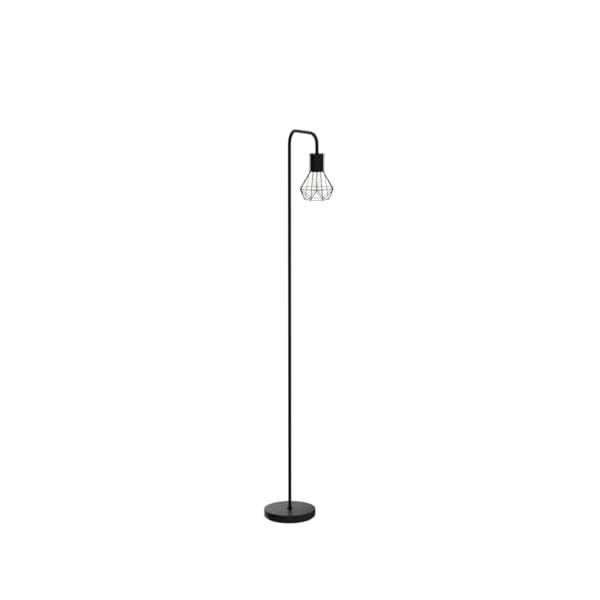BoostArea Industrial Floor Lamp, Diamond Shape Design, 6W LED Bulb, E26 Socket, On/Off Footswitch, Premium Quality, Safe, Easy Assembly, Modern Style, Black - Image 5