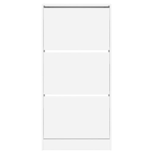 Armoire à Chaussures Blanche 60cm Placard Rangement Bois - 7