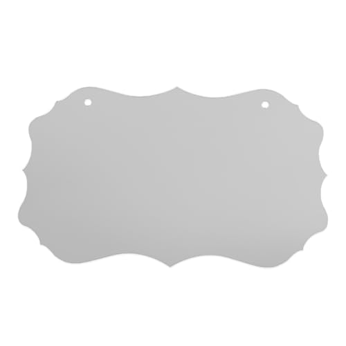 Shuade Letreros acrílicos transparentes sin terminar con 2 agujeros y cuerdas, letrero colgante transparente