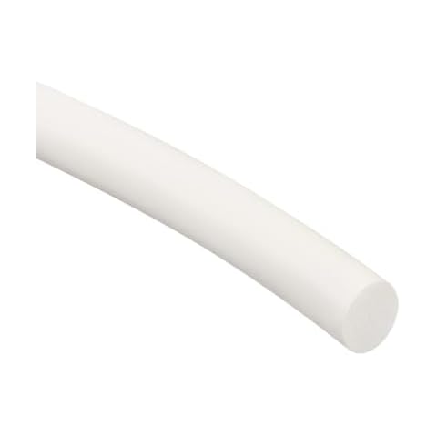 sourcing map Silicone Foam Seal Weather Strip 15mm 1m Sponge Rubber Cord Solid White Cover