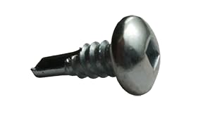 #10 x 2-1/2" Square Pan Head Self-Drilling Screws, Steel, Zinc, 2000 Pack
