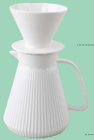 AYUCIA Pour Over Coffee Maker Set V60 Coffee Dripper Set, White Cream,for Home Café Restaurant Camping