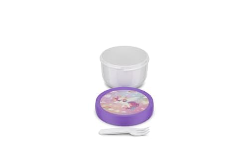 Mepal - Cajita para fruta Campus - Snack box para niños - Apto para lavavajillas y microondas - Sin BPA - 300 ml - Unicorn Glow