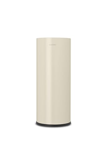 Brabantia - Renew Toilettenpapierspender - für 3 Ersatzrollen - für alle Gängigen Rollengrößen - Rutschfester Boden - Korrosionsbeständig - Badezimmerzubehör - Soft Beige - 13,2 x 13,2 x 32,1 cm