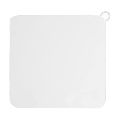 Silicone Bathtub Stopper, Drain Stopper for Shower, Sink, Silicone Sewer Floor Drain Cover Bathroom Deodorizer Pad Anti-smell, Universal Drain Plug, Drain Stoppers Silica Kitchen Sink Plugs, White, L Cover