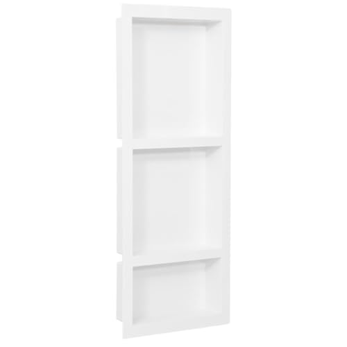 vidaXL Hornacina de Ducha con 2 Compartimentos Nicho Estantería Champú Jabón Acondicionadores Muebles Baño Artículos Básicos Espacios Gris Mate