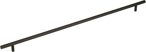 Image of Amerock 18-7 /8 inch Bar Pulls Black Bronze Drawer Pull | 18-7 /8 inch (480mm) Center-to-Center Mounting Distance and 22-1 /16 inch Overall Length, Durable Carbon Steel Cabinet Hardware