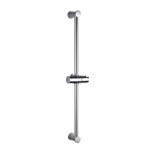 Image of Jaquar 19mm Dia & 600 mm Long Round Shape Sliding Rail with Hand Shower Holder - Universal Bathroom Shower Accessory Organizer, Silver, Chrome Finish