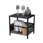 INDIAN DECOR. 4545 Bedside Table with Storage/Bedroom Table/Table with Storage/Center Table - Black - Made in India