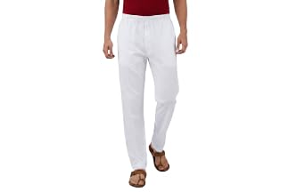 White Elastic Waistband Polycotton Pyjama Lower-picture-40