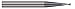 Micro 100 RMEM-010-2X Square End Mill, 1 mm Cutter Dia, 3 mm LOC, 2 Fl, 3 mm Shank Dia, 38 mm OAL, AlTiN