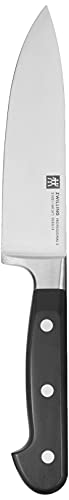 Zwilling  J.A. Henckels Professional S, Chef Knife, Kitchen Knife, German Knife, 6 Inch, Stainless Steel, Black