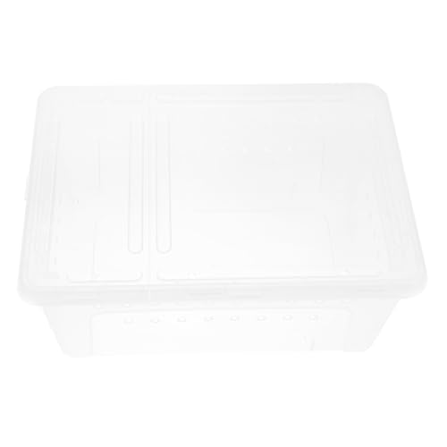Zerodeko Kunststoff Reptilien Fütterungsbox mit Hoher Transparenz und Doppeltem Öffnungsdesign für Aufzucht und Fütterung von Skorpionen und Schildkröten