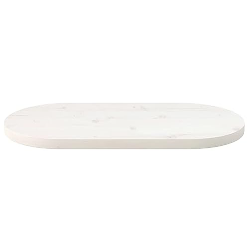 Tablero de pino ovalado blanco 70x35 cm: soluciona la falta de espacio 5