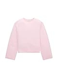 Grobstrick Pullover mit weiten Ärmeln und aufgerollten Ärmelsäumen