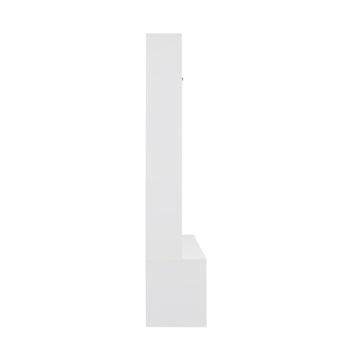 Image of 5-in-1 Hall Tree with Bench, Entryway Storage Organizer Cabinet, White