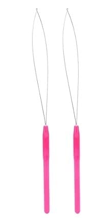 Global Retail Kart 2 Plastic Loop Threader Pulling Needle for i Tips Hair Extension Micro Hair Beads