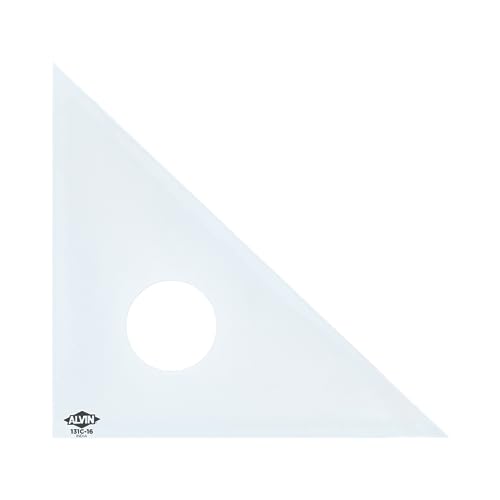 Image of Alvin 131C-16 45-Degree /90-Degree 16 inch Clear Professional Acrylic Triangle