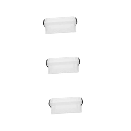 Petite boîte plastique transparente de rangement bureau empilable compacte x6 - 2