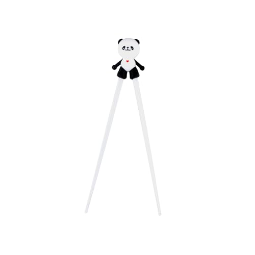 Volumoon Panda, pauzinhos para iniciantes, reutilizáveis, pauzinhos de treino para crianças, pauzinhos bonitos resistentes ao calor pauzinhos personalizados para pratos asiáticos (preto branco)