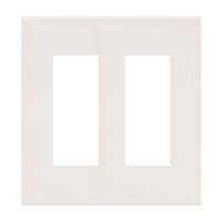 神保電器 J・WIDE SLIMシリーズ スリムスクエア コンセントプレート 2連用 6コ用(3コ+3コ) ピュアホワイト QWD-33