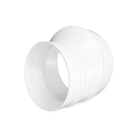 H&C VENT Reductor de 125 mm a 100 mm para Tubos de Ventilación PVC Cover