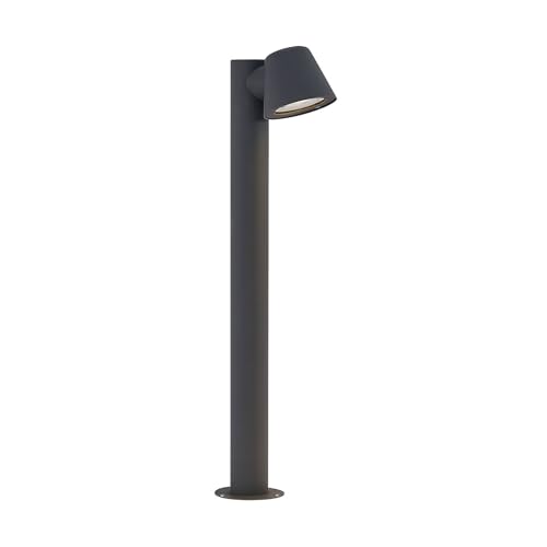Lindby Außenleuchte Ileyna (spritzwassergeschützt (Modern) in Schwarz aus Metall (1 flammig, GU10) - Wegeleuchte Pollerleuchte Wegelampe...