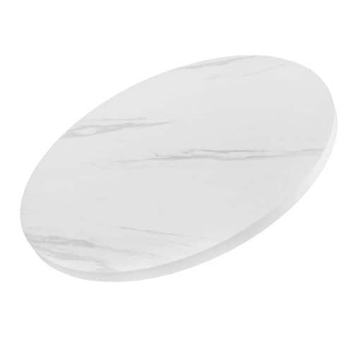 Plateau de table solution gain de place avec bord securise rond blanc - 2