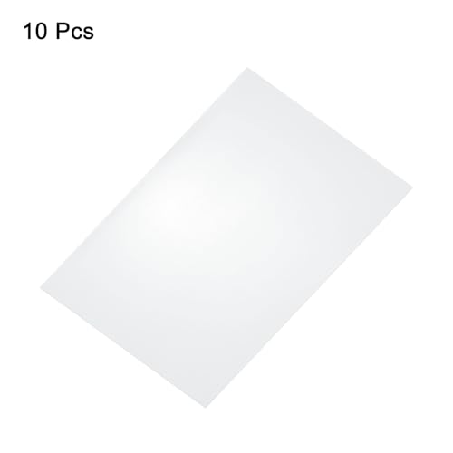 Image of HARFINGTON 10pcs Clear Plastic Sheets 12 inch x 8.3 inch x 0.02 inch Transparent Flexible PVC Sheet Panels with Protective Paper for Signs DIY Display Projects Craft Picture Frames Painting