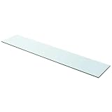 Mokuyary Regalboden Glas Transparent 100x20 cm Wandmontiertes Ersatzglas Glas für Badezimmer,Klarglas, Verschiedene Größen erhältlich