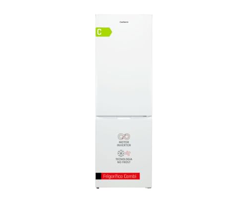 Corbero - Frigorífico Combi | CCH18584NFW | 327L | 67,2x60x185,5 | No Frost, Luz LED, Crisper, Balcones Ajustables, Estantes de Cristal, Hueveras, Cubiteras | 39 dB | Blanco