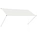 Produktbild vidaXL Markise, Klemmmarkise Einziehbar, Sonnenschutz für Fenster Terrasse Balkon, Balkonmarkise Fallarmmarkise Fenstermarkise, 250×150cm Creme