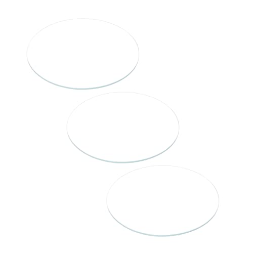 HARFINGTON 3pcs Watch Glass Crystal Lens, 43.5mm Dia. 1.1mm Edge Thickness Double Dome Round Clear Watch Glass Replacement Parts for Watchmaker Watch Glass Lens Replace