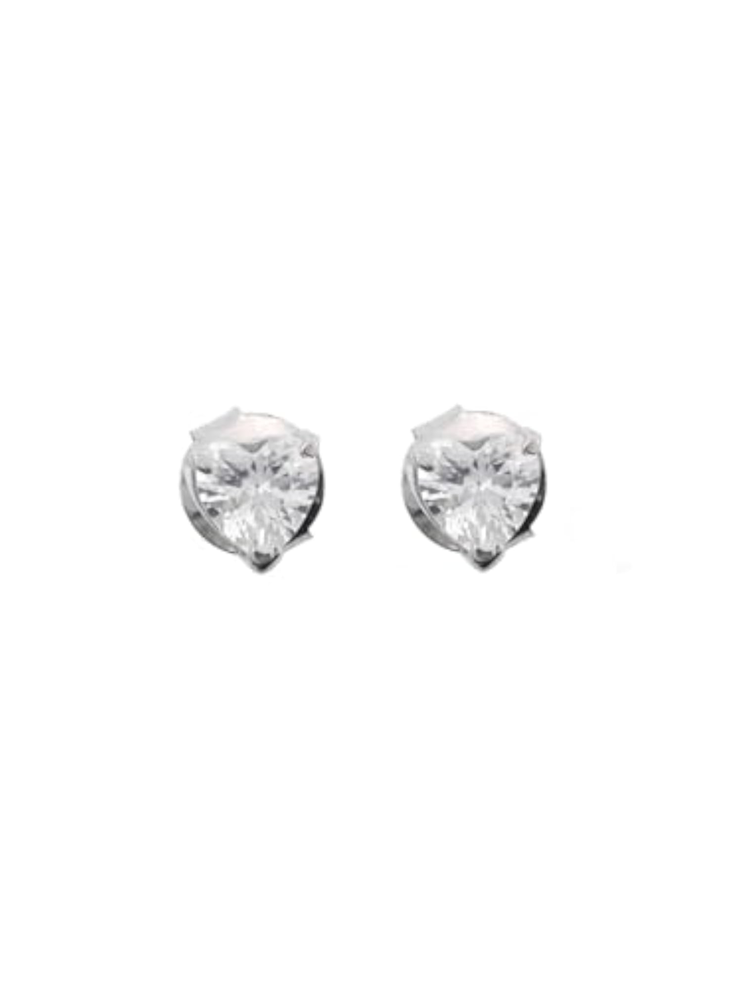 Women's Pure 925 Silver Minimal Single Stone CZ Pendant Charm & Stud Earrings Set