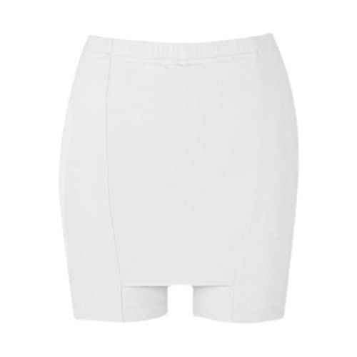 YZL Pantalon de sécurité double couche, short de sécurité double couche en soie glacée, boxer antidérapant sans couture, short en soie glacée pour jupes et robes assorties Cover