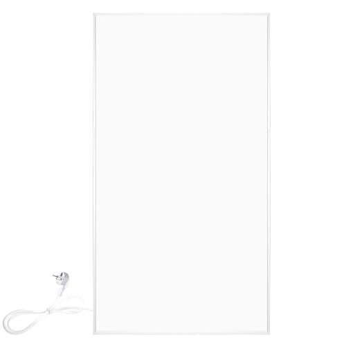 Panneau Rayonnant Électrique WarmlyYours, Blanc, Puissance 600 Watts, 60cm x 120cm, Montage Mural ou au Plafond, En Aluminium, Radiateur Chaleur Infrarouge