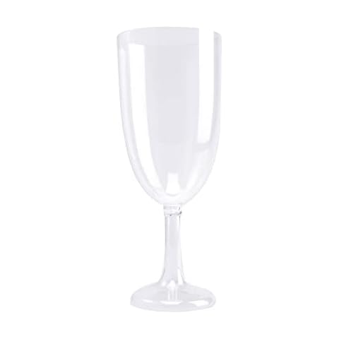 Simply Elegant Plastic Giant Wine Glass – Premium Plastic - Heavy Duty Tall Round Pedestal - 12½"H x 5”W - Clear Cover