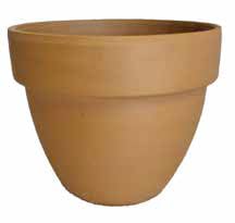 Generico Vaso in Terracotta per Piante e Fiori (Set 3 Pezzi) Diametro 20 cm, Altezza 17 cm con Foro per il Drenaggio Made in Italy