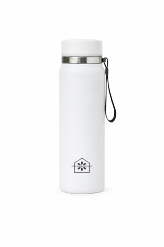 Cosmasens Botella Agua Acero Inoxidable 1000 ml - Termo Cafe Portátil de Acero Inoxidable con Aislamiento Térmico de Larga Duración, Boca Ancha, Uso Versátil, Diseño Moderno y Minimalista