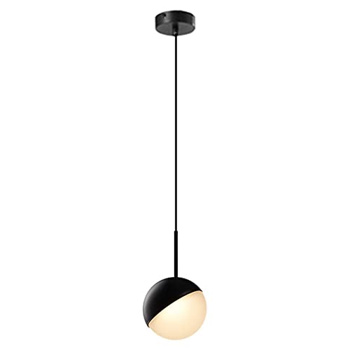 Suspension LED en verre dépoli luminaire suspendu design scandinave pour salon et couloir