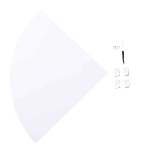TOKIDNY Estantería Rinconera Triangular Blanca Estante de Pared para Almacenamiento Diseño Montado la Pared Soporte para Cocina Dormitorio y Baño Ahorro de Espacio y Fácil Instalación