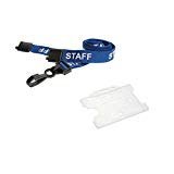 Blue Staff Printed Lanyard *incl Free Card Holder* (100)