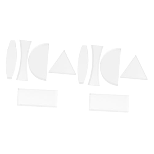 Anneome 10Stücke Optisches Linsen Set für Physikunterricht Konvexe und Konkave Linsen Ideales Lehrmaterial für Experimente und Grundlagen der Klare Acryllinsen für Schüler