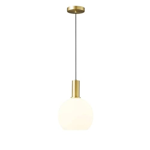 Suspension vintage en verre blanc soufflé et design minimaliste E27